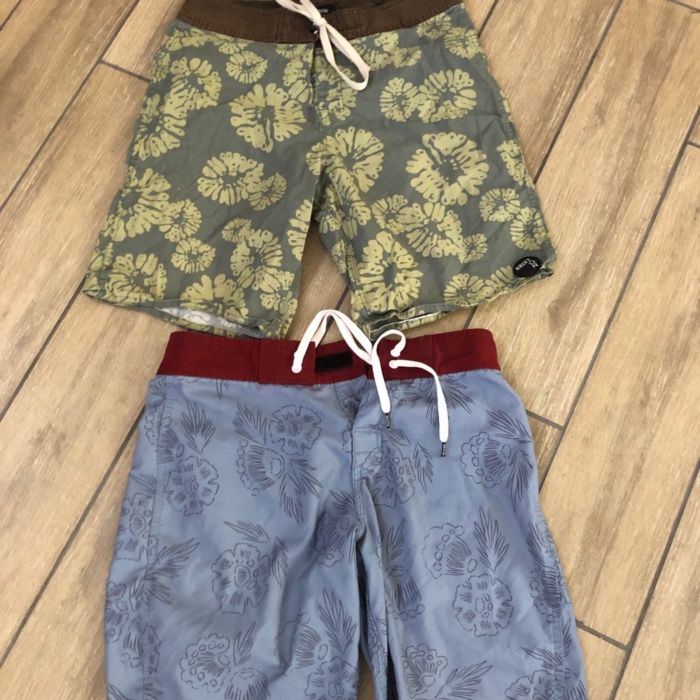 Two pairs of Brixton boardshorts